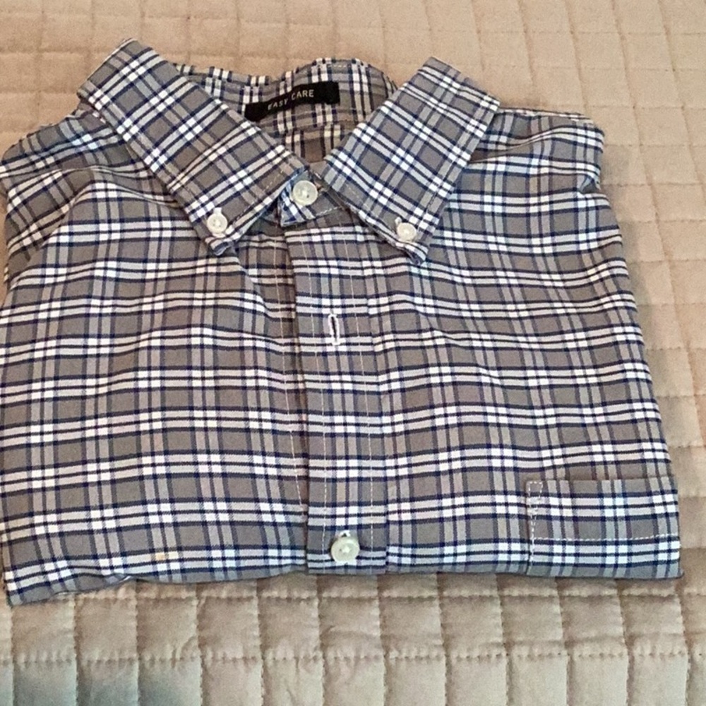 St. John's Bay Men's Black and White Checkered Shirt